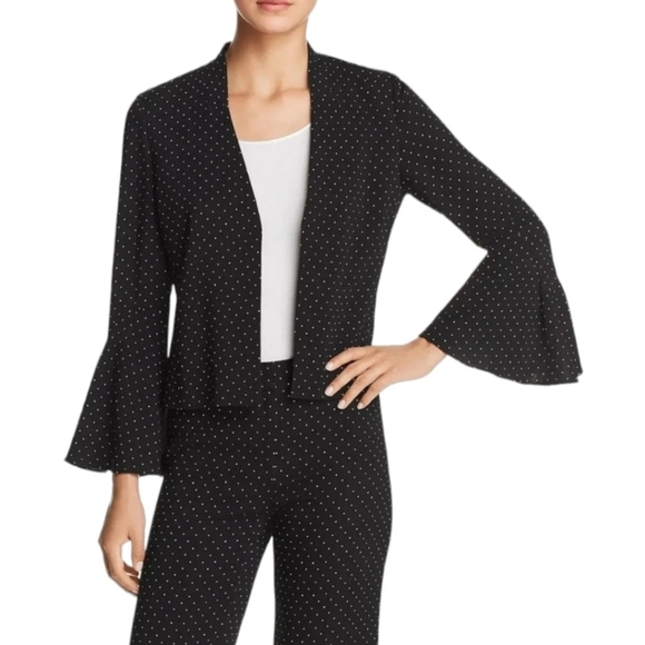 Kobi Halperin Kayden Jacket Women's Polka Dot Bell Sleeve Open Front Blazer XL - Picture 1 of 13